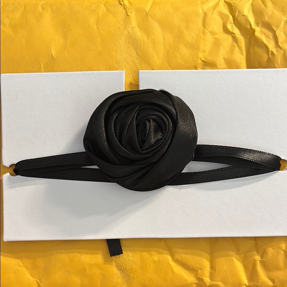 Urban outfitters Elegant Black Rose Headband